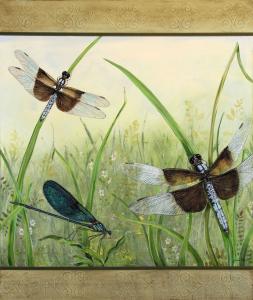 Artist Jean Plout Debuts Dragonflies In The Meadow Painting